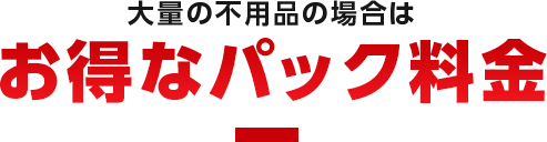 お得なパック料金